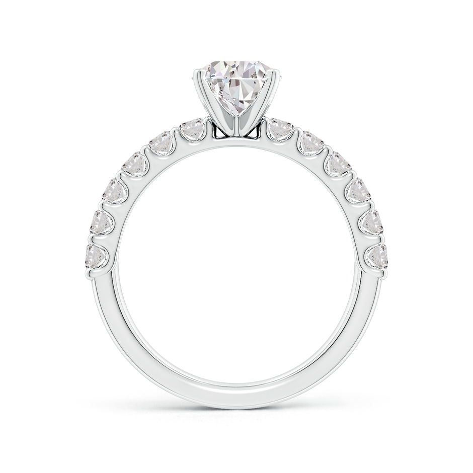 8.5x6.5mm IJI1I2 Pear Diamond Solitaire Engagement Ring with Diamond Accents in P950 Platinum side 199