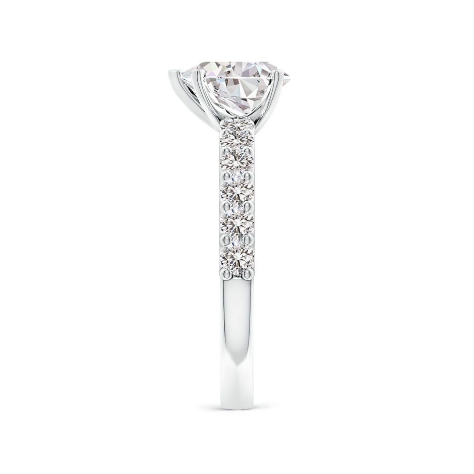 8.5x6.5mm IJI1I2 Pear Diamond Solitaire Engagement Ring with Diamond Accents in P950 Platinum side 299