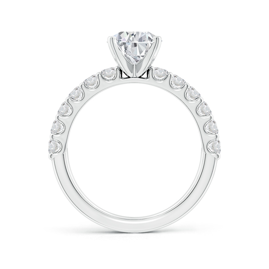 9x7mm HSI2 Pear Diamond Solitaire Engagement Ring with Diamond Accents in P950 Platinum side 199