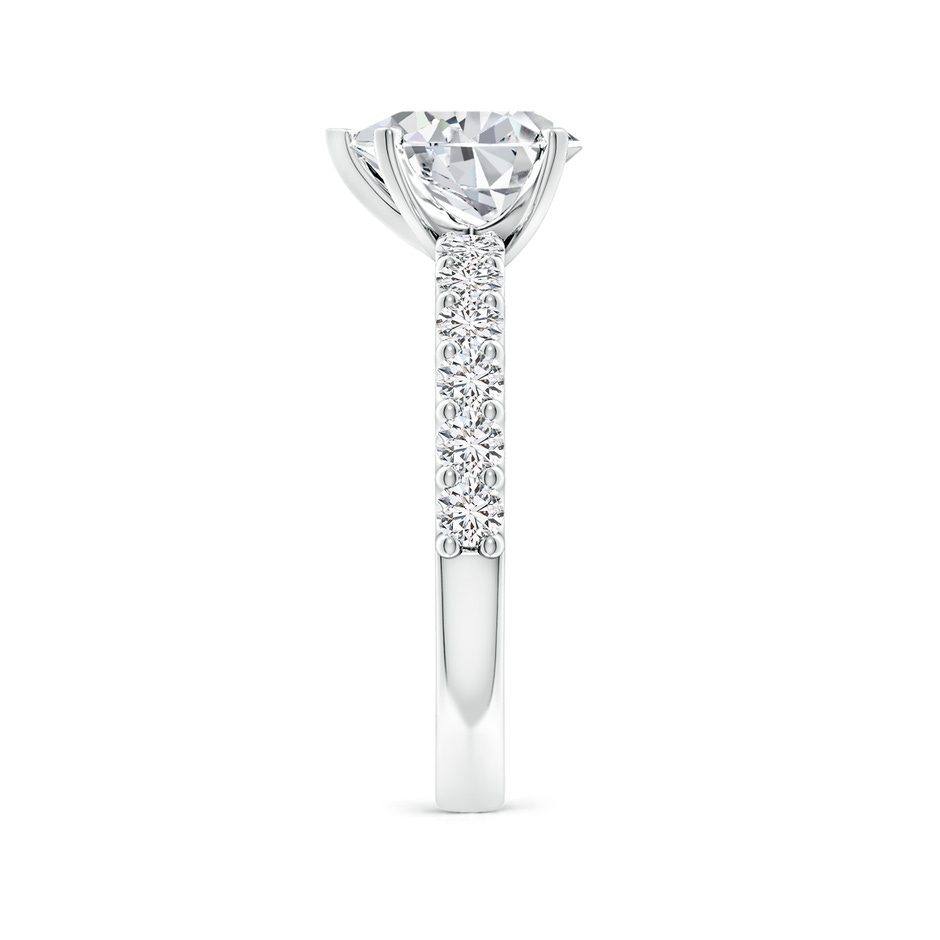 9x7mm HSI2 Pear Diamond Solitaire Engagement Ring with Diamond Accents in P950 Platinum side 299