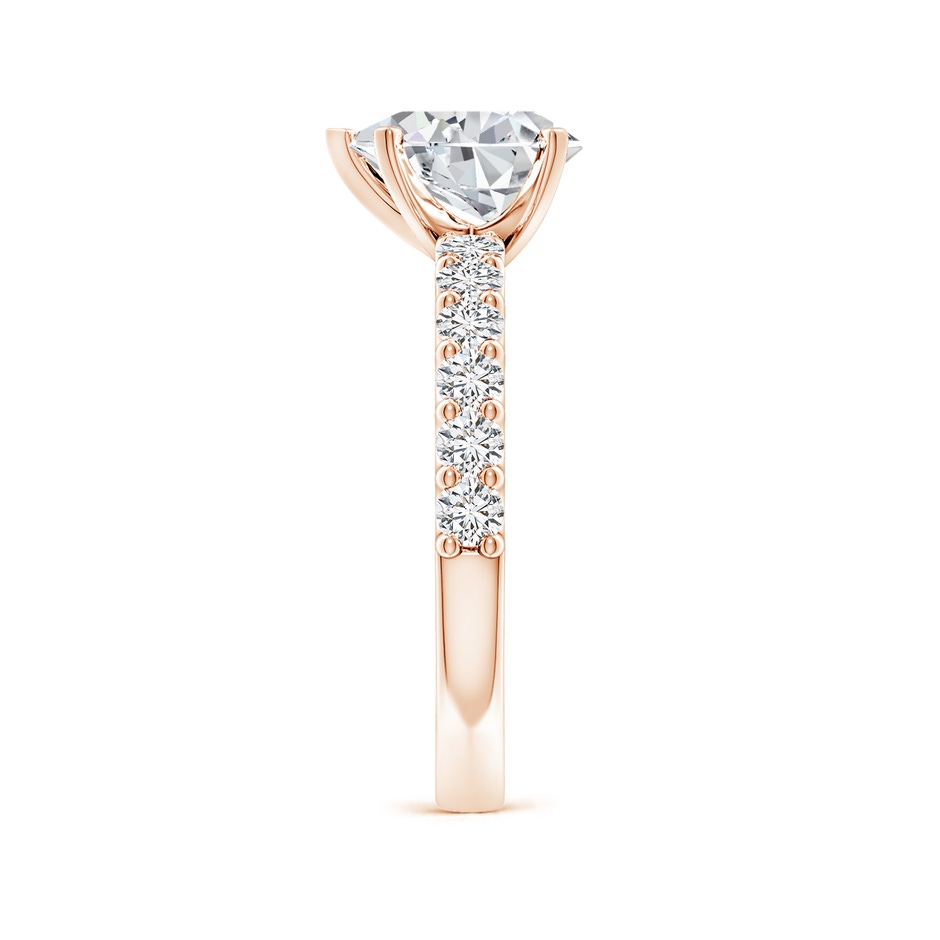 9x7mm HSI2 Pear Diamond Solitaire Engagement Ring with Diamond Accents in Rose Gold side 299