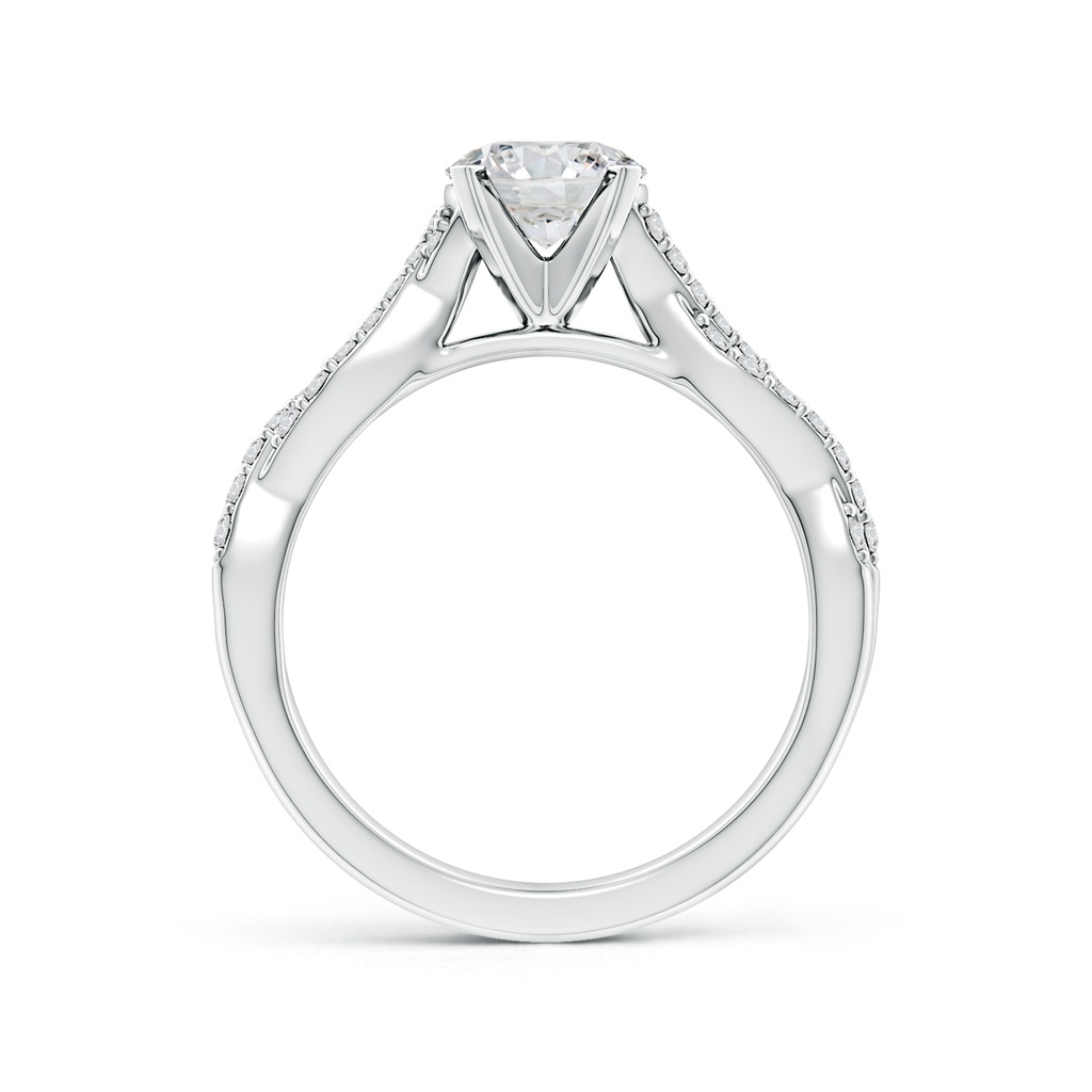 6.5mm HSI2 Peg Head Round Diamond Twist Shank Engagement Ring in White Gold Side 199