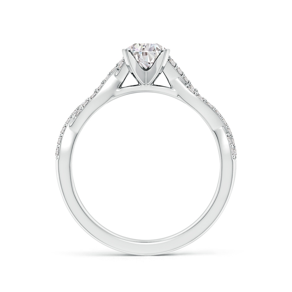 7x5mm IJI1I2 Peg Head Pear Diamond Twist Shank Engagement Ring in White Gold Side 199