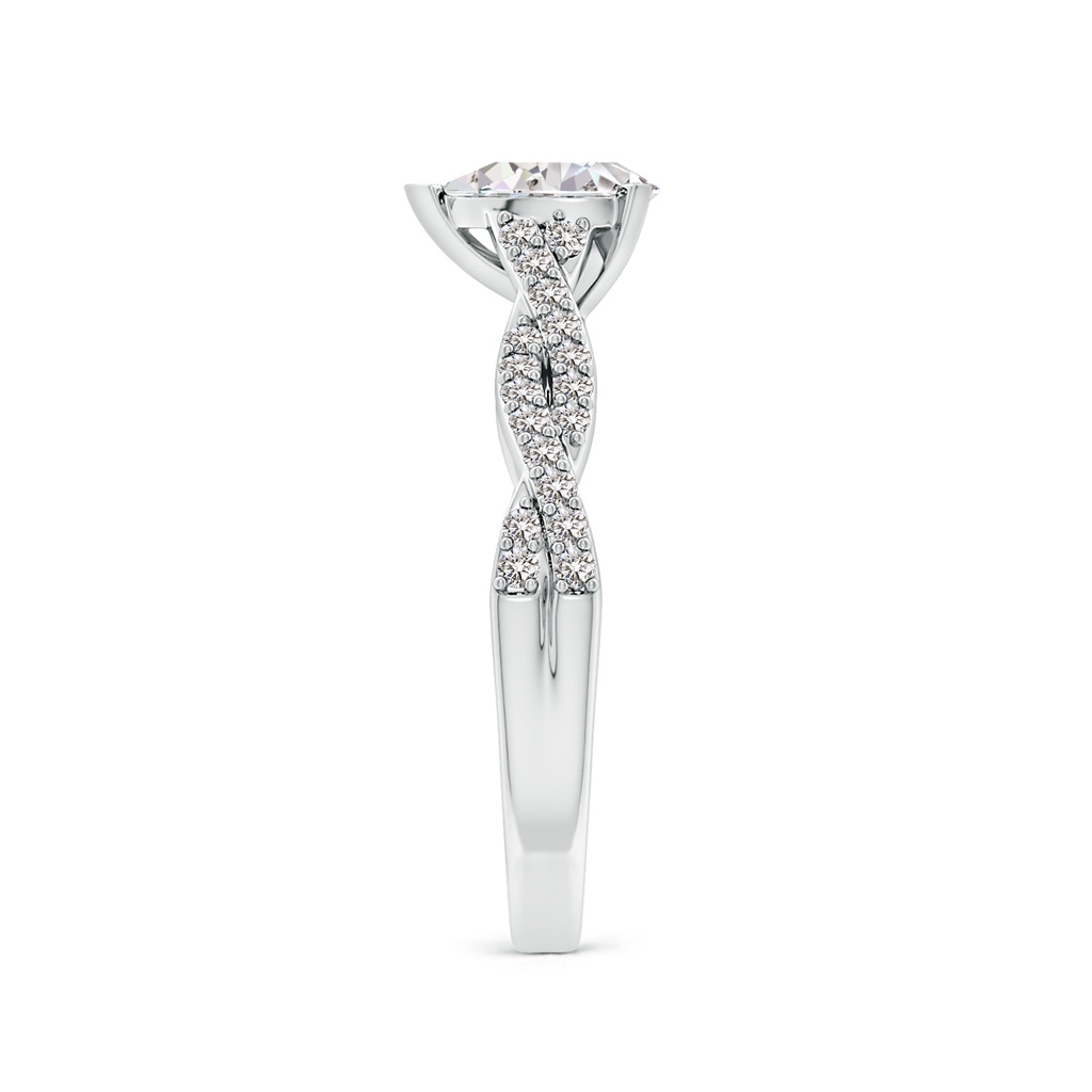 7x5mm IJI1I2 Peg Head Pear Diamond Twist Shank Engagement Ring in White Gold Side 299