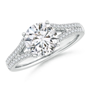 8mm HSI2 Solitaire Round Diamond Split Shank Engagement Ring in P950 Platinum