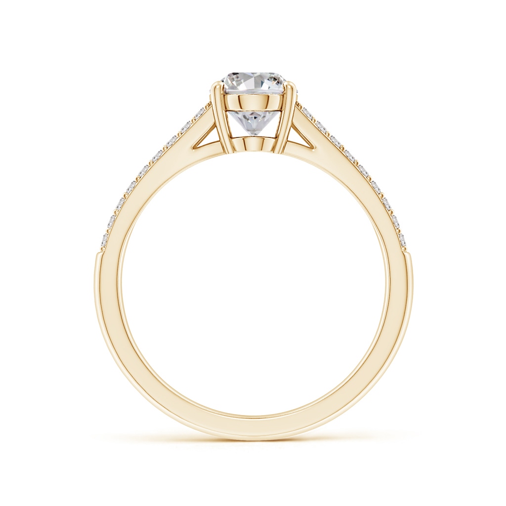 7.7x5.7mm IJI1I2 Solitaire Oval Diamond Split Shank Engagement Ring in Yellow Gold Side 199