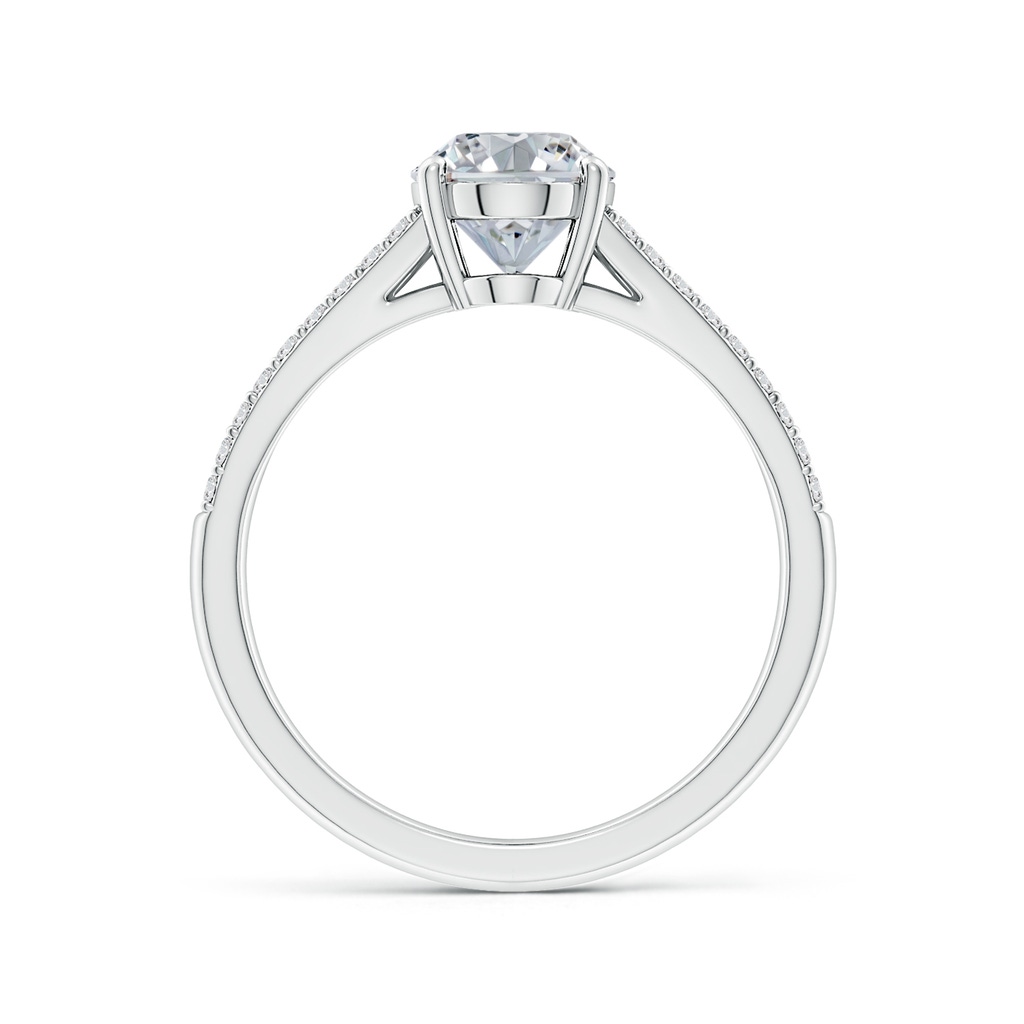 8.5x6.5mm HSI2 Solitaire Oval Diamond Split Shank Engagement Ring in White Gold Side 199