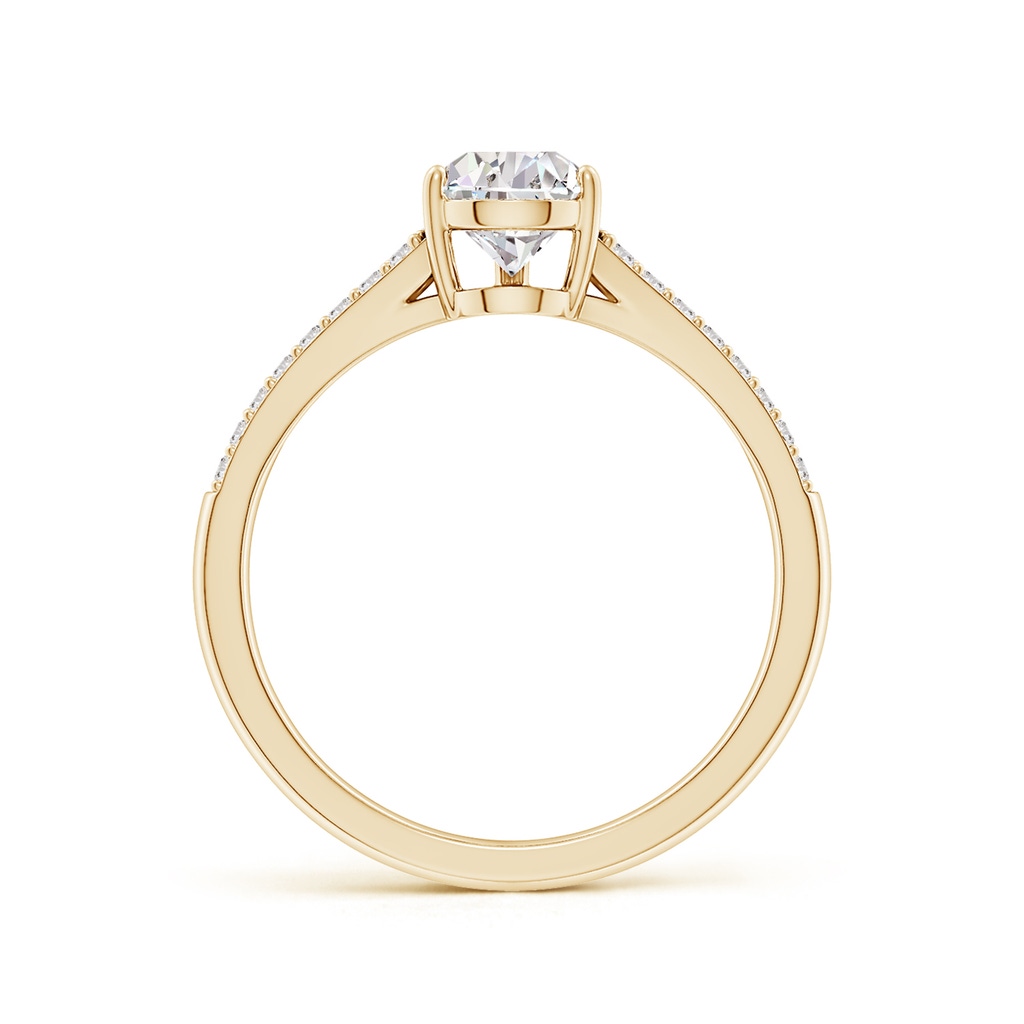 7.7x5.7mm IJI1I2 Solitaire Pear Diamond Split Shank Engagement Ring in Yellow Gold Side 199