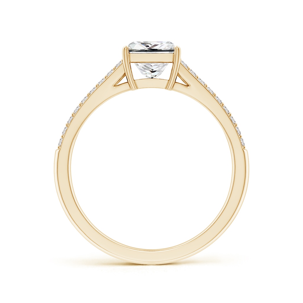 5.5mm IJI1I2 Solitaire Princess-Cut Diamond Split Shank Engagement Ring in Yellow Gold Side 199
