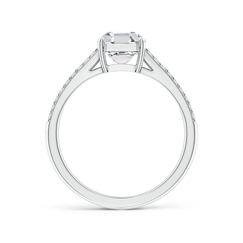 6.5mm HSI2 Solitaire Asscher-Cut Diamond Split Shank Engagement Ring in White Gold Side 199