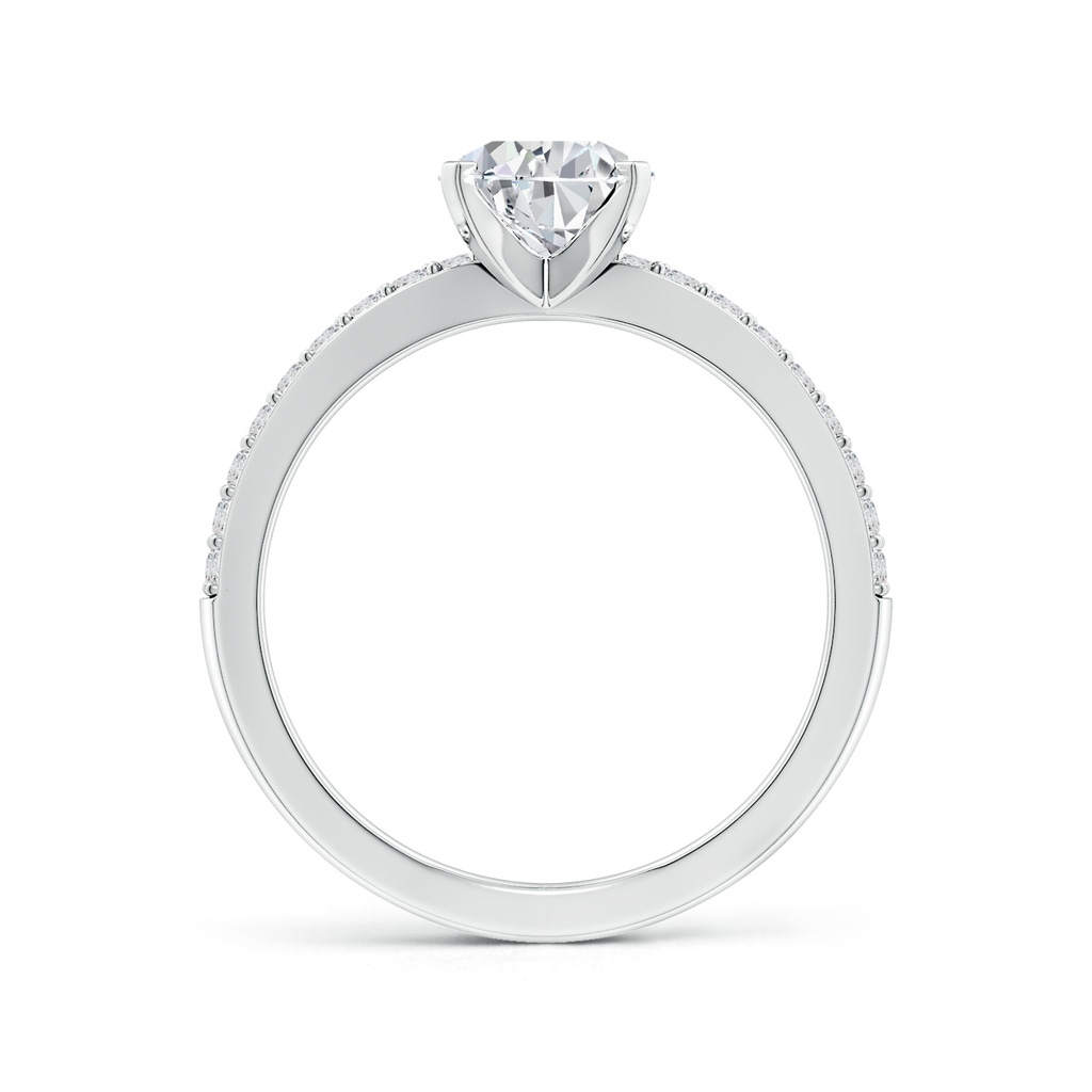 8.5x6.5mm HSI2 Solitaire Pear Diamond Crossover Shank Engagement Ring in White Gold Side 199