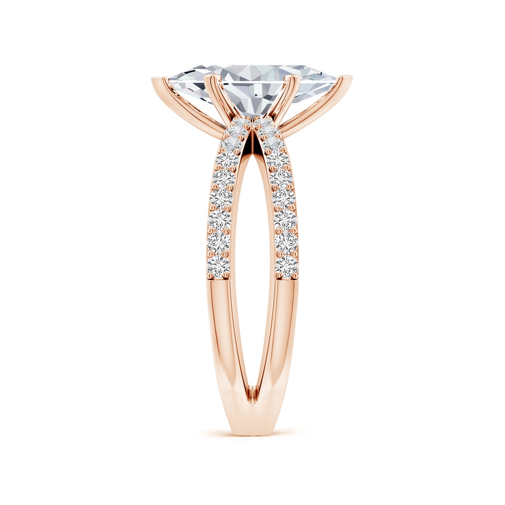 12x6mm HSI2 Solitaire Marquise Diamond Crossover Shank Engagement Ring in 18K Rose Gold Side 299