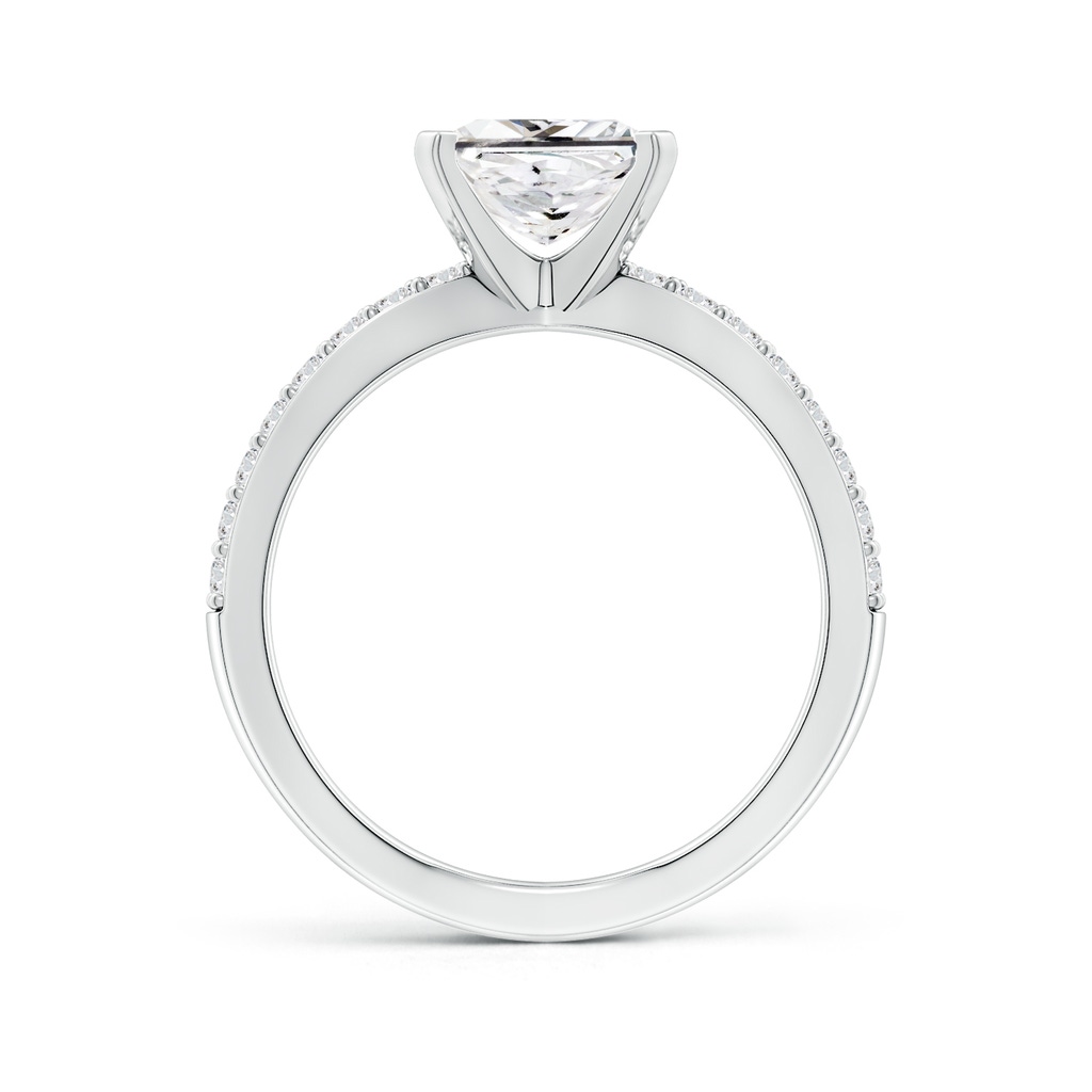 7mm HSI2 Solitaire Princess-Cut Diamond Crossover Shank Engagement Ring in White Gold Side 199