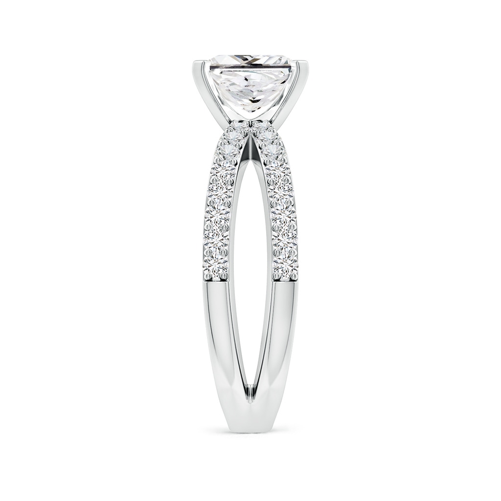7mm HSI2 Solitaire Princess-Cut Diamond Crossover Shank Engagement Ring in White Gold Side 299