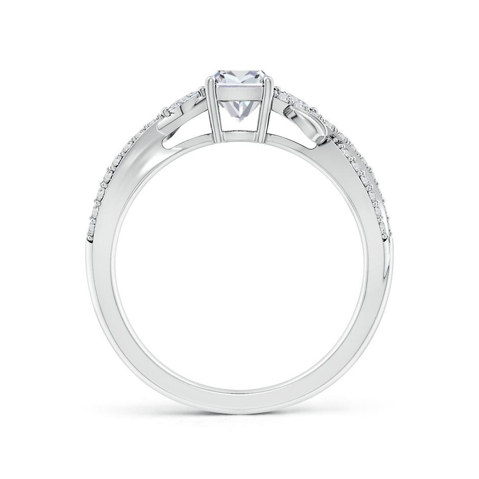 6.5x4.5mm HSI2 Nature-Inspired Cushion Rectangular and Marquise Diamond Side Stone Engagement Ring in White Gold side 199