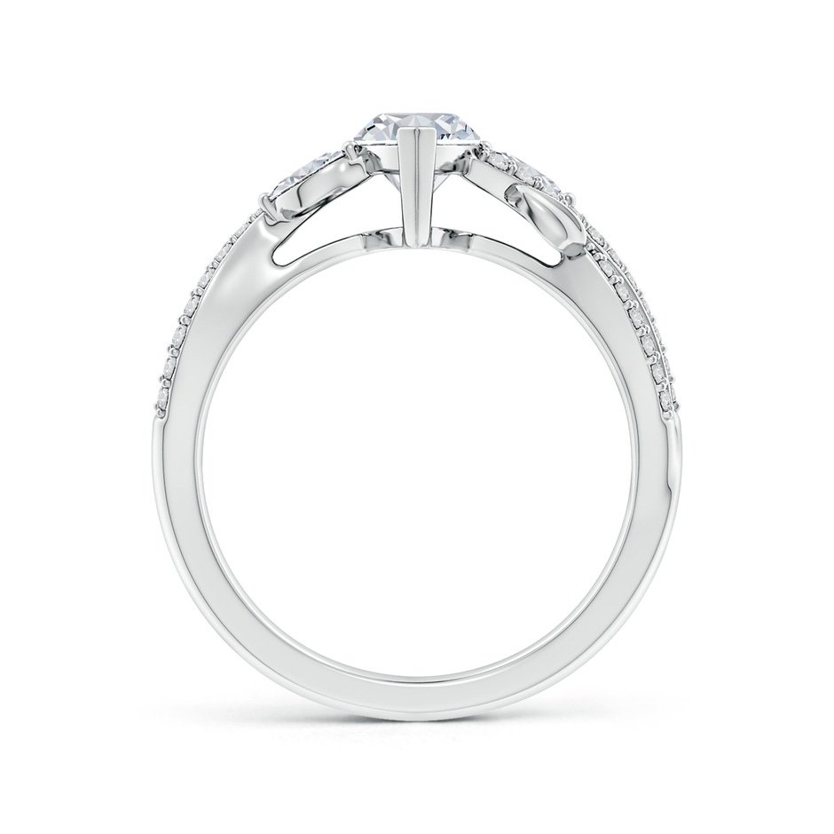 10x5mm HSI2 Nature-Inspired Marquise Diamond Side Stone Engagement Ring in White Gold side 199