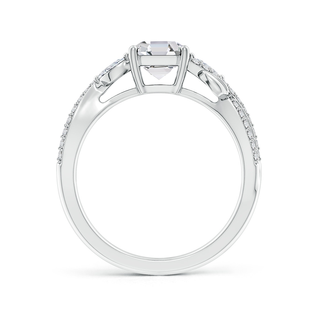 5.5mm HSI2 Nature-Inspired Asscher-Cut and Marquise Diamond Side Stone Engagement Ring in White Gold Side 199
