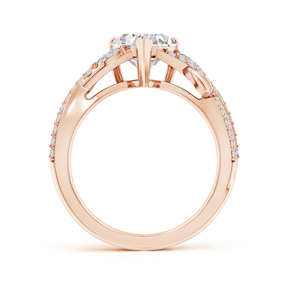 7.5mm IJI1I2 Nature-Inspired Heart and Marquise Diamond Side Stone Engagement Ring in Rose Gold side 199