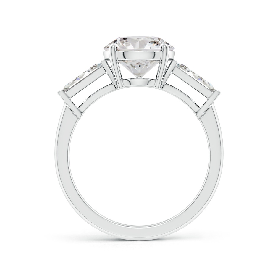 8.9mm IJI1I2 Round and Tapered Baguette Diamond Side Stone Engagement Ring in White Gold side 199