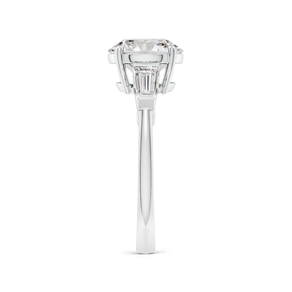8.9mm IJI1I2 Round and Tapered Baguette Diamond Side Stone Engagement Ring in White Gold side 299