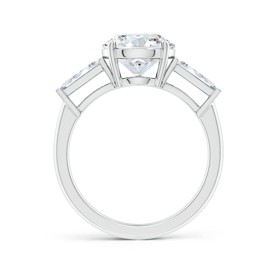 9.2mm GVS2 Round and Tapered Baguette Diamond Side Stone Engagement Ring in P950 Platinum side 199