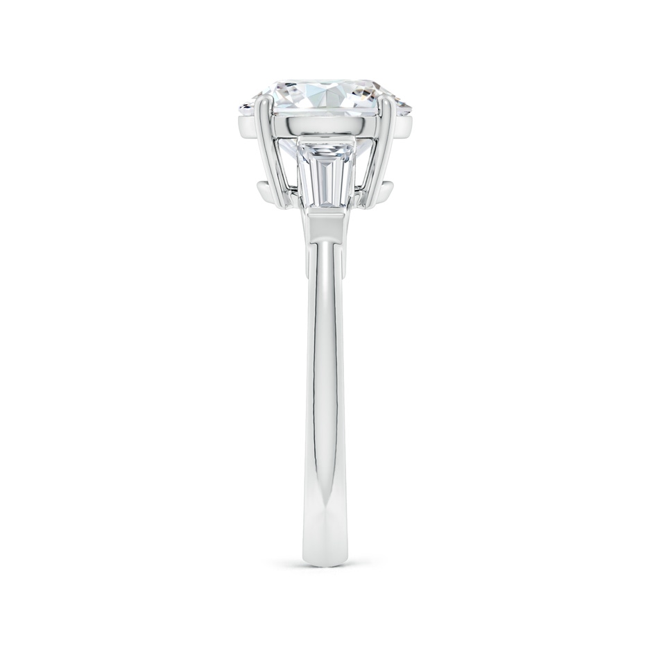 9.2mm GVS2 Round and Tapered Baguette Diamond Side Stone Engagement Ring in P950 Platinum side 299