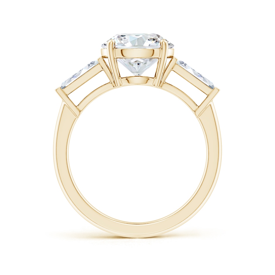 9.2mm GVS2 Round and Tapered Baguette Diamond Side Stone Engagement Ring in Yellow Gold side 199