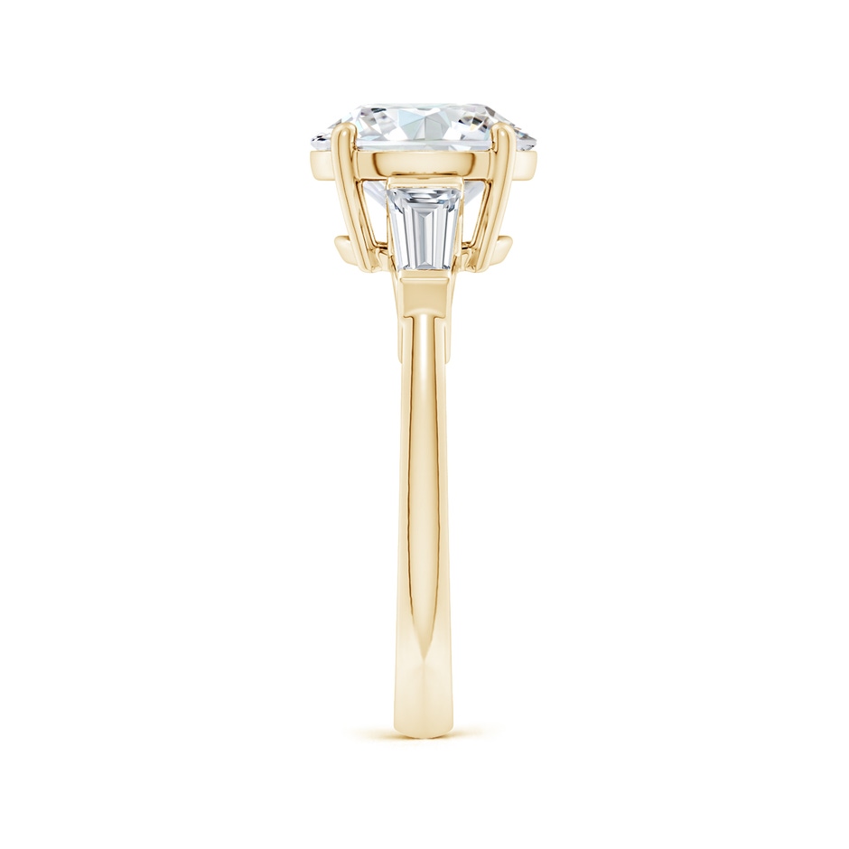 9.2mm GVS2 Round and Tapered Baguette Diamond Side Stone Engagement Ring in Yellow Gold side 299