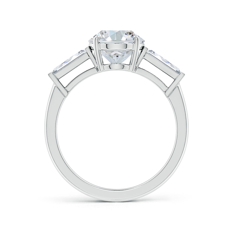 10x8mm GVS2 Oval and Tapered Baguette Diamond Side Stone Engagement Ring in White Gold side 199