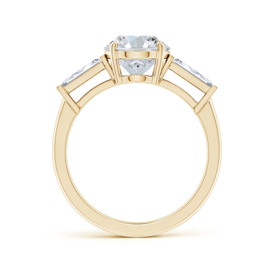 10x8mm GVS2 Oval and Tapered Baguette Diamond Side Stone Engagement Ring in Yellow Gold side 199
