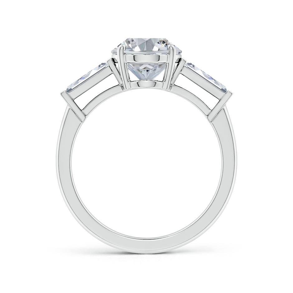 10x8mm HSI2 Oval and Tapered Baguette Diamond Side Stone Engagement Ring in P950 Platinum side 199