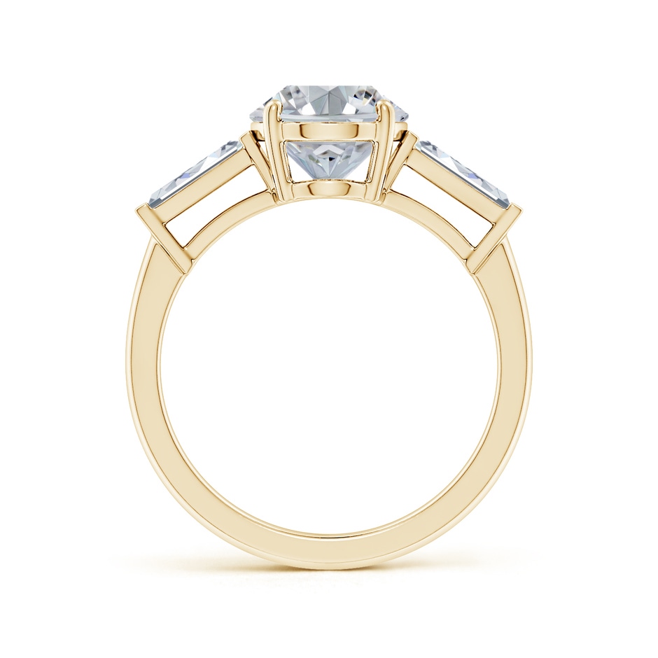 10x8mm HSI2 Oval and Tapered Baguette Diamond Side Stone Engagement Ring in Yellow Gold side 199