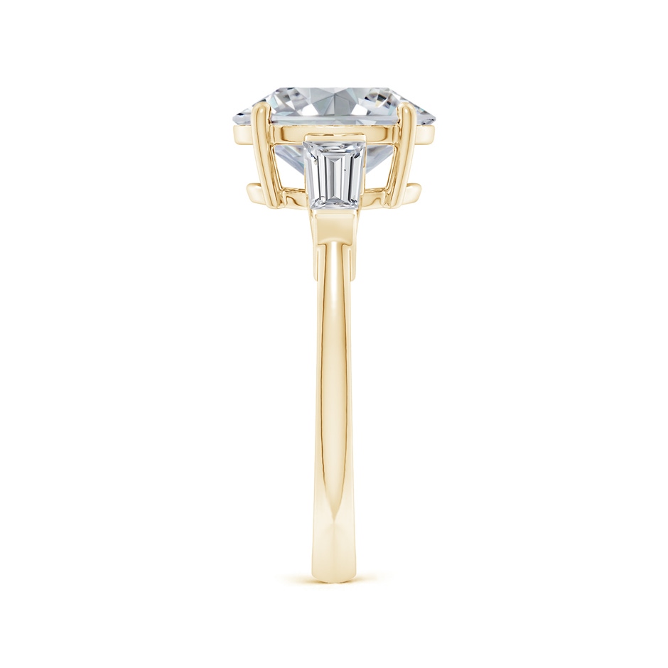 10x8mm HSI2 Oval and Tapered Baguette Diamond Side Stone Engagement Ring in Yellow Gold side 299