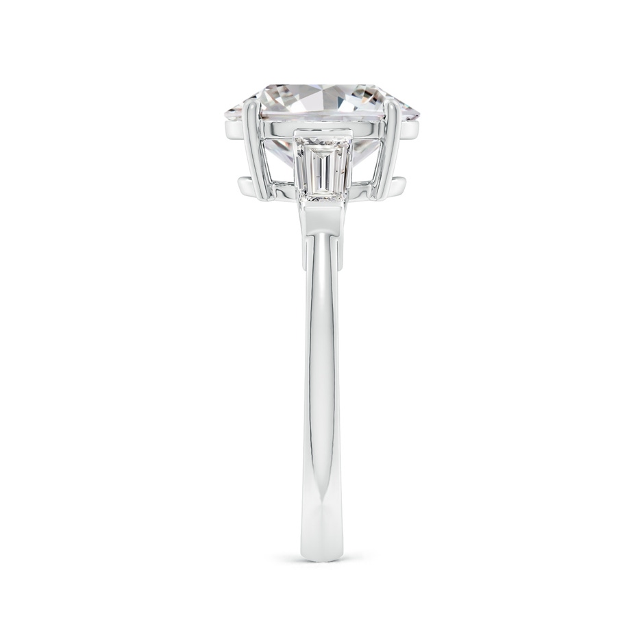 10x8mm IJI1I2 Oval and Tapered Baguette Diamond Side Stone Engagement Ring in P950 Platinum side 299