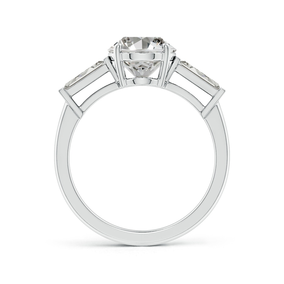 10x8mm KI3 Oval and Tapered Baguette Diamond Side Stone Engagement Ring in P950 Platinum side 199