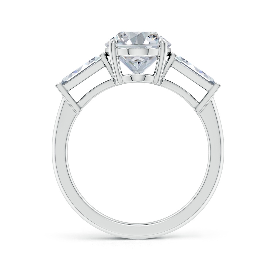 12x8mm HSI2 Oval and Tapered Baguette Diamond Side Stone Engagement Ring in P950 Platinum side 199