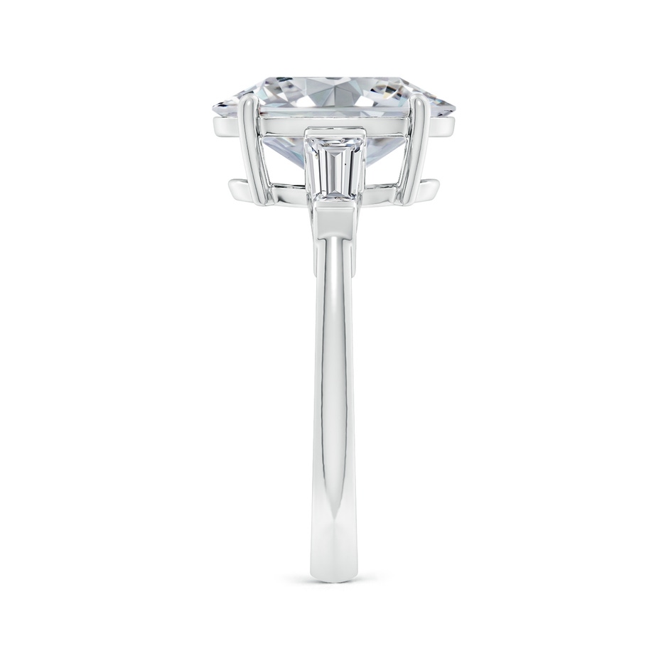 12x8mm HSI2 Oval and Tapered Baguette Diamond Side Stone Engagement Ring in P950 Platinum side 299