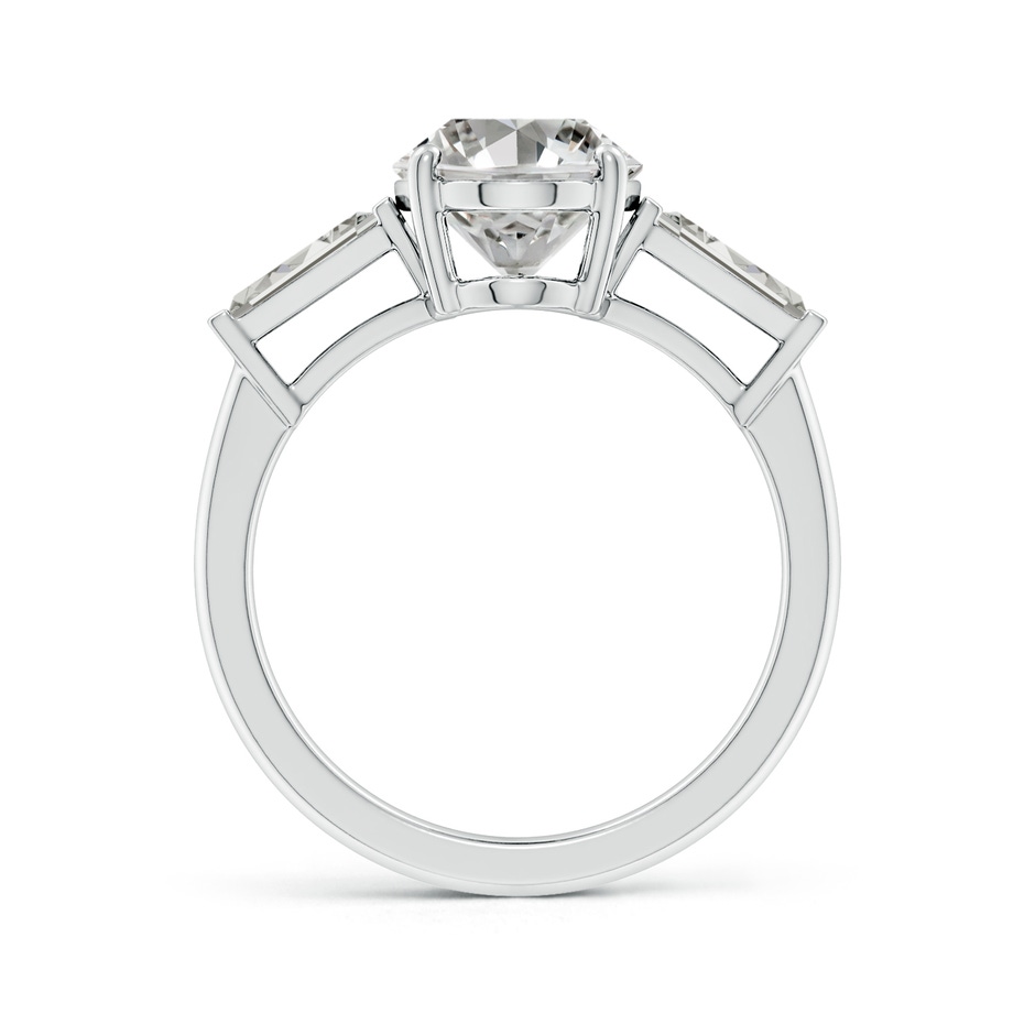 12x8mm KI3 Oval and Tapered Baguette Diamond Side Stone Engagement Ring in P950 Platinum side 199