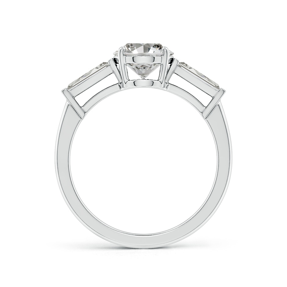 9x7mm KI3 Oval and Tapered Baguette Diamond Side Stone Engagement Ring in P950 Platinum side 199