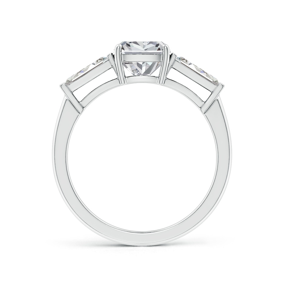8.5x6.5mm IJI1I2 Cushion Rectangular and Tapered Baguette Diamond Side Stone Engagement Ring in 18K White Gold side 199