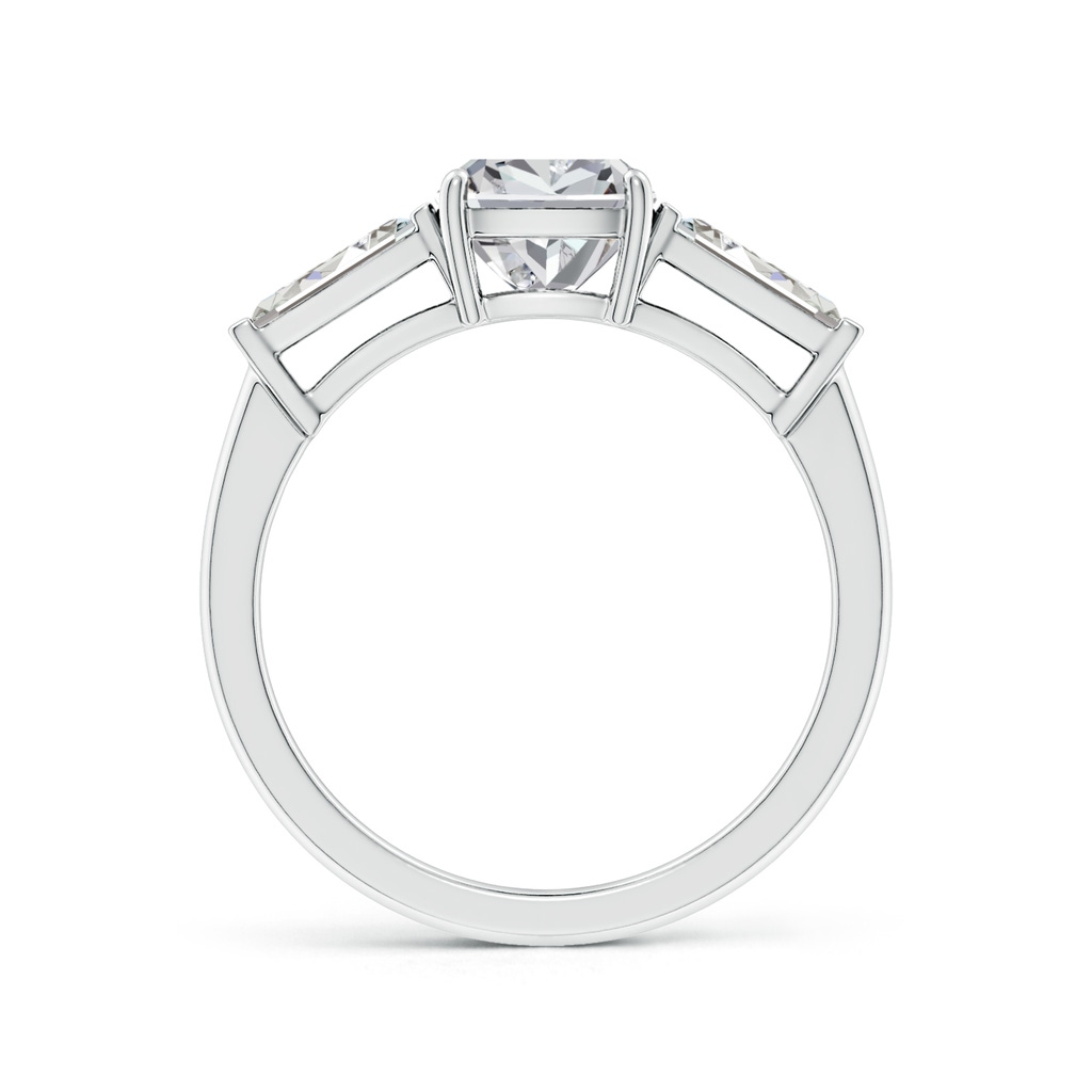 8.5x6.5mm IJI1I2 Cushion Rectangular and Tapered Baguette Diamond Side Stone Engagement Ring in White Gold - side 199