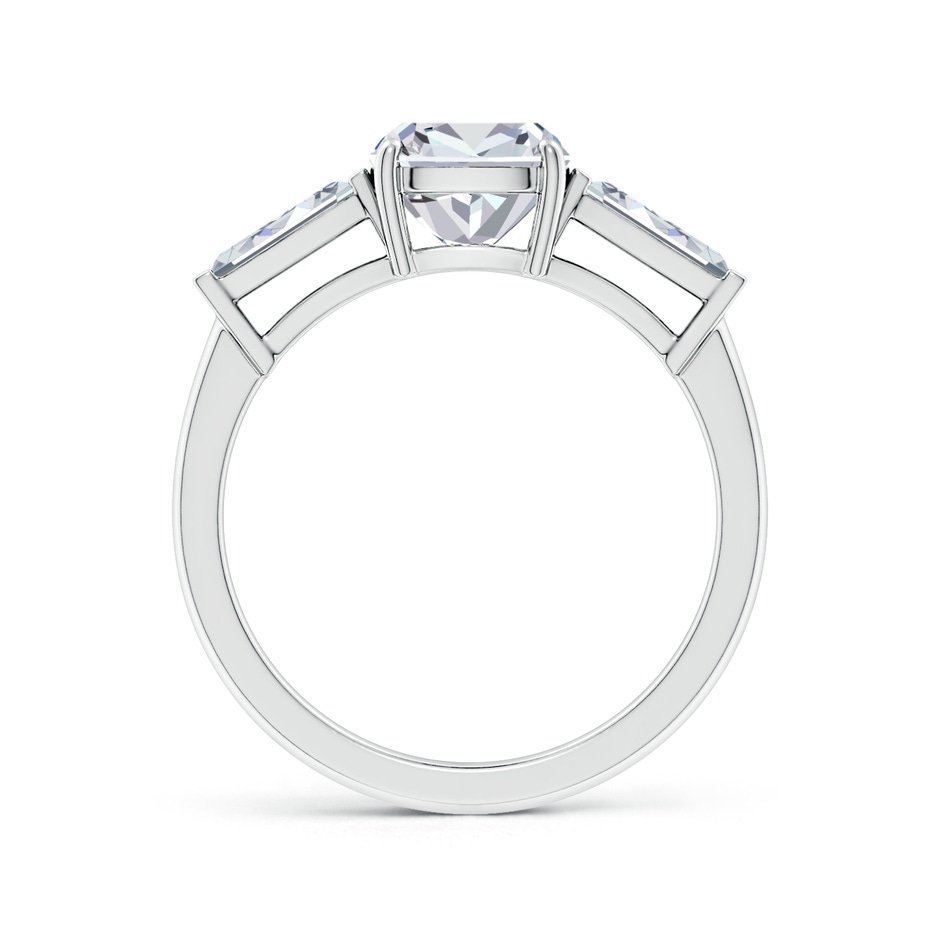 9x7mm HSI2 Cushion Rectangular and Tapered Baguette Diamond Side Stone Engagement Ring in P950 Platinum side 199