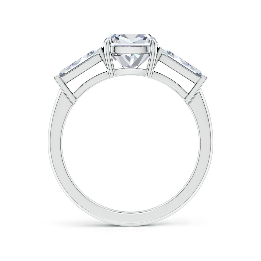 9x7mm HSI2 Cushion Rectangular and Tapered Baguette Diamond Side Stone Engagement Ring in White Gold - side 199