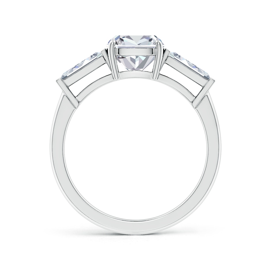 9x7mm HSI2 Cushion Rectangular and Tapered Baguette Diamond Side Stone Engagement Ring in White Gold side 199