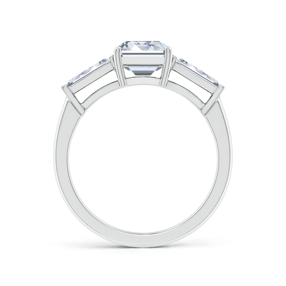 8.5x6.5mm HSI2 Emerald-Cut and Tapered Baguette Diamond Side Stone Engagement Ring in P950 Platinum side 199