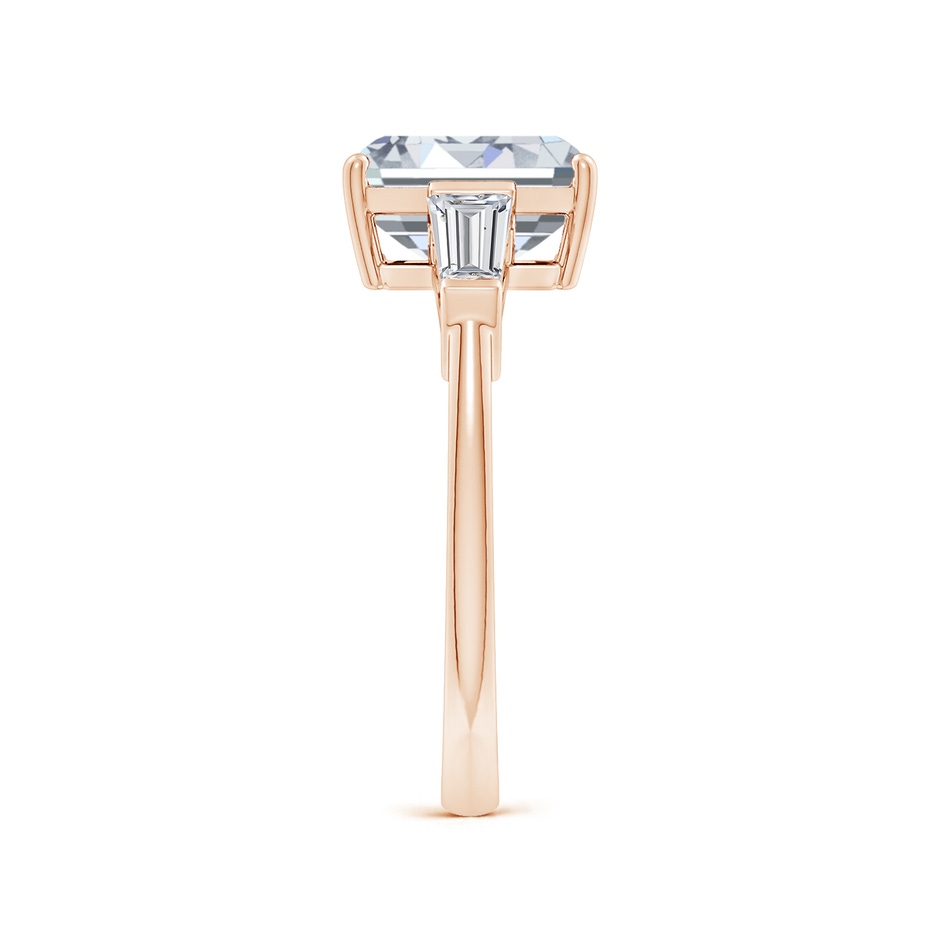 8.5x6.5mm HSI2 Emerald-Cut and Tapered Baguette Diamond Side Stone Engagement Ring in Rose Gold side 299