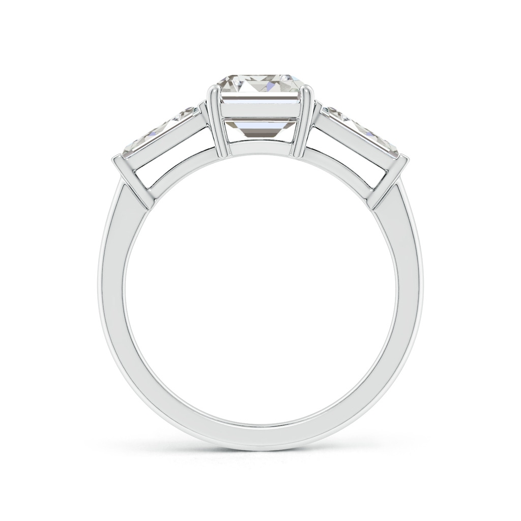 8.5x6.5mm IJI1I2 Emerald-Cut and Tapered Baguette Diamond Side Stone Engagement Ring in White Gold Side 199