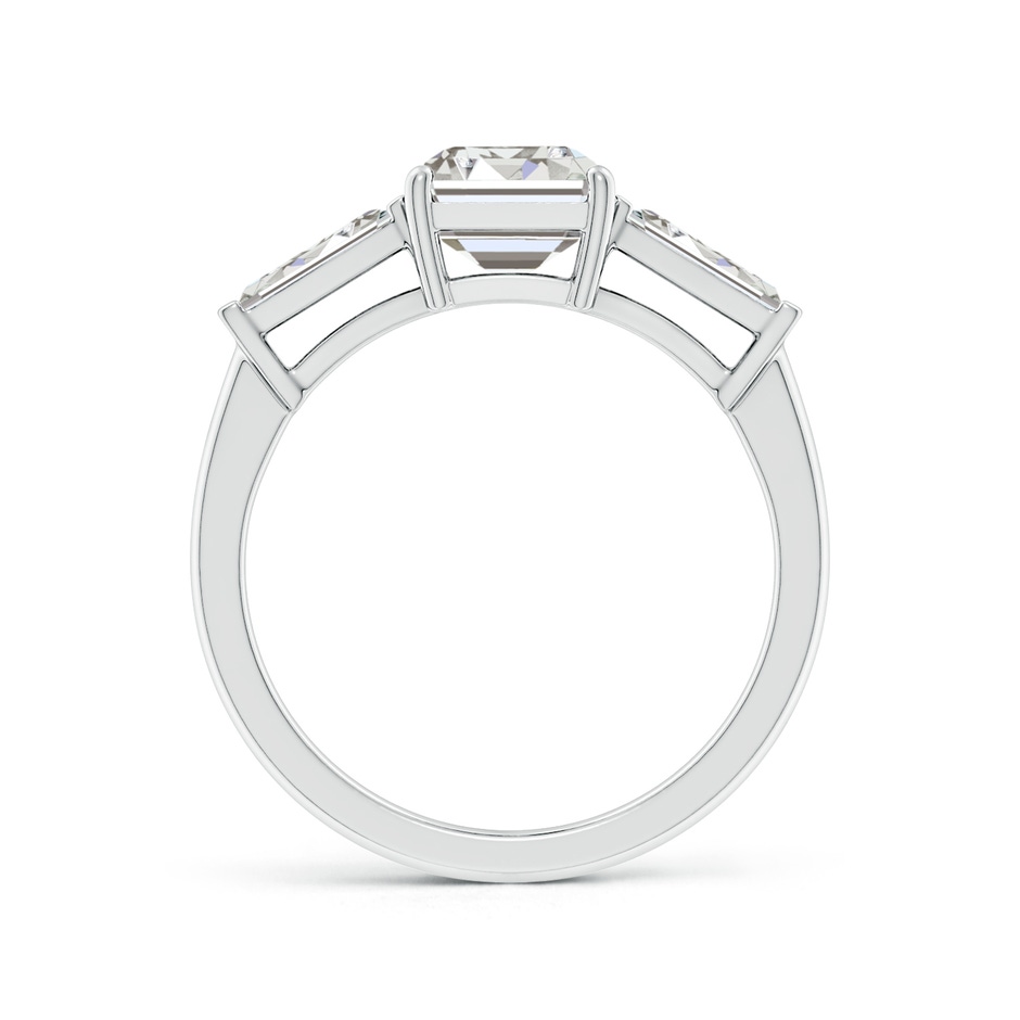 8.5x6.5mm IJI1I2 Emerald-Cut and Tapered Baguette Diamond Side Stone Engagement Ring in White Gold side 199