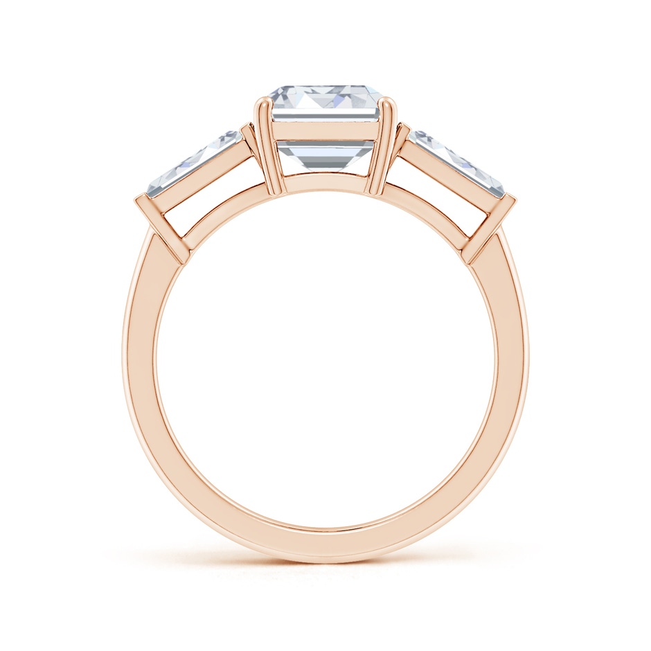 9x7mm GVS2 Emerald-Cut and Tapered Baguette Diamond Side Stone Engagement Ring in Rose Gold side 199