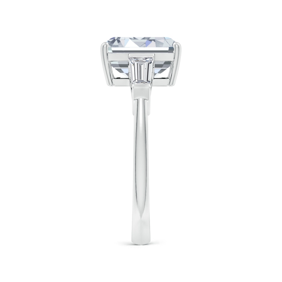9x7mm HSI2 Emerald-Cut and Tapered Baguette Diamond Side Stone Engagement Ring in P950 Platinum side 299